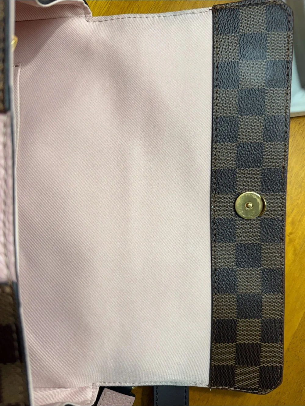 Louis Vuitton Damier Bond Street Bag with Pink Leather Accent